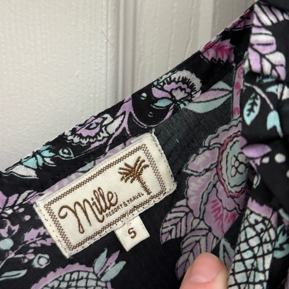 NWOT Mille Resort & Travel Klara Dress Sz Small Floral Tropical Night BlockPrint - Picture 6 of 6